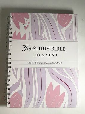 Spiral Bible in a Year, 52 Week Bible Study Guide
- Pink Lilac